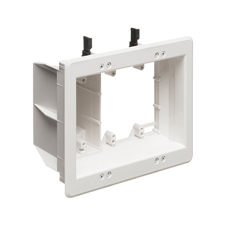 Arlington Model TVBR507 Triple Gang Recessed Electrical Box for Power &amp; Low Voltage ARLTVBU507