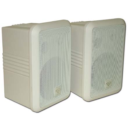 Cerwin Vega SDS-525W-T Pro Audio 5-1/2in Weather Resistant Speakers, pair, white, Includes 50ft of Speaker Wire Free! CER1127