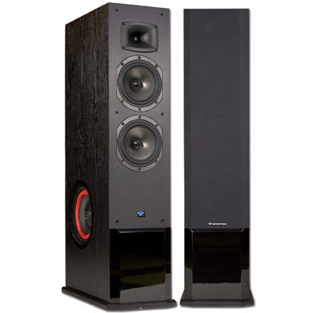 Cerwin-Vega CMX-28 8in 3-Way Floor Powered Speaker, Includes 50ft of Speaker Wire Free! CER1085