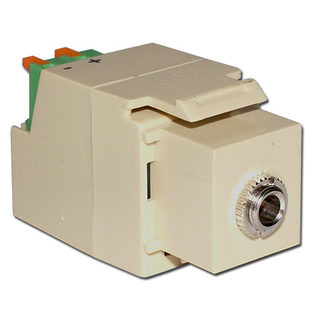 Choice Select Keystone Socket 1/8 inch mono mini plug, Ivory CHO1028I
