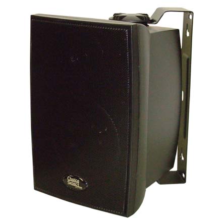 Choice Select 5.25in Weather Resistant  Speakers with Aluminum grill, Black, pair CHO6023B
