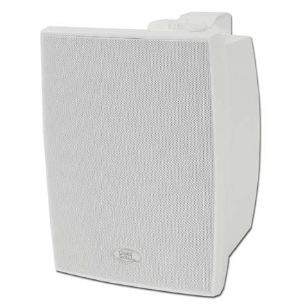 Choice Select Ultra 6.5in Weather Resistant Speakers with Aluminum grill, white, pair