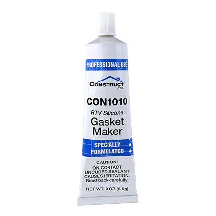 Construct Pro 100% RTV Clear Silicone Sealant 3oz Tube CON1010