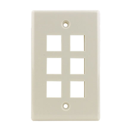 KEYSTONE WALL PLATE FOR 6 CON3006LA