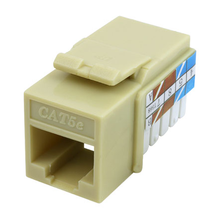 Construct Pro Keystone Cat5e Insert, RJ-45, Ivory