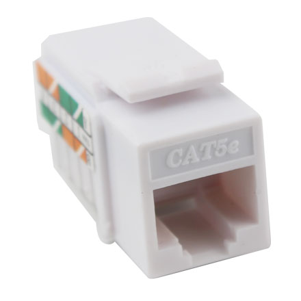Construct Pro Keystone Cat5e Insert, RJ-45, White