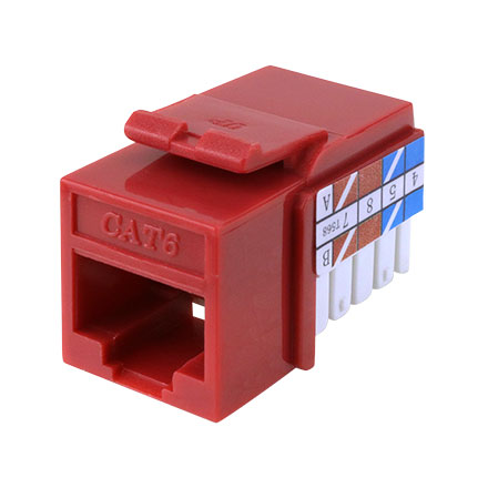 Red K.S. RJ-45 Cat 6 CON3025R