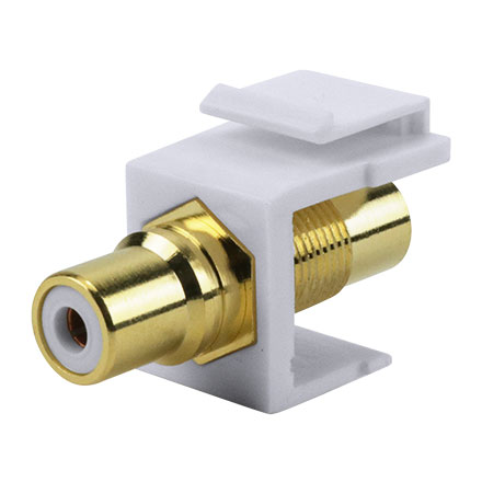 RCA to RCA Keystone Jack WHITE CON3031W