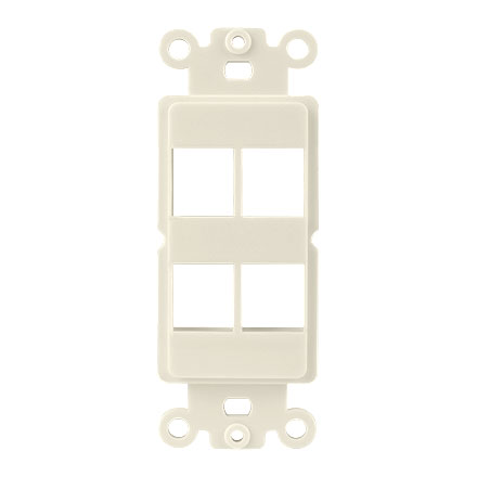 Lgt Almond 4 Port Decora Strap CON3054LA