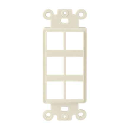 Lgt Almond 6 Port Decora Strap CON3056LA