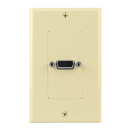 SINGLE VGA WALL PLATE IVORY CON3080I
