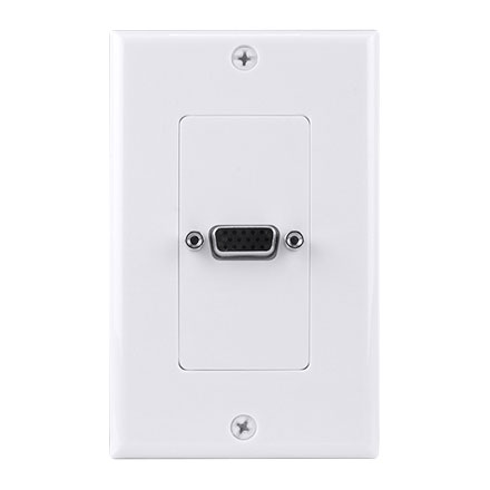 SINGLE VGA WALL PLATE WHITE CON3080W