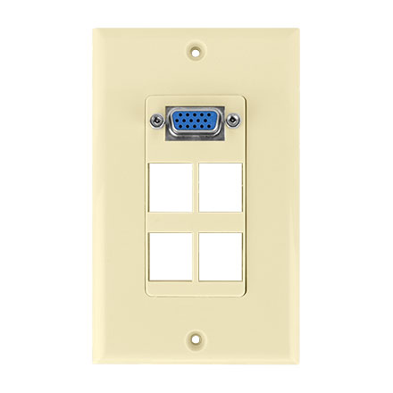 VGA + 4 ports DECORA PLATE CON3086I