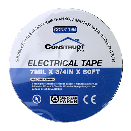 Black Electrical Tape 3/4 CON3119B