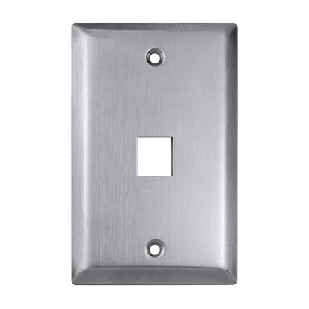 KEYSTONE WALL PLATE 1H/1G SS CON4001SS