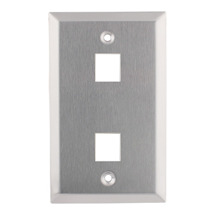 KEYSTONE WALL PLATE 2H/1G SS CON4002SS