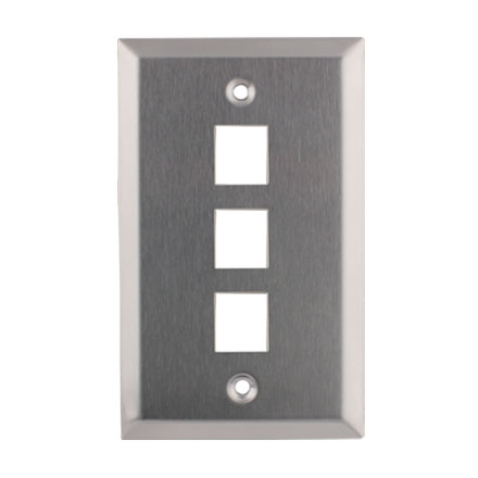 KEYSTONE WALL PLATE 3H/1G SS CON4003SS