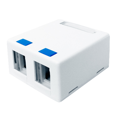 DUAL WHITE SURFACE MOUNT PUNCH CON4040W