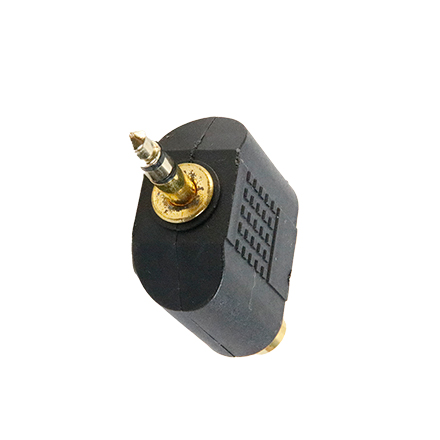 3.5 MM MALE TO 2 RCA  FEMALE CON7012