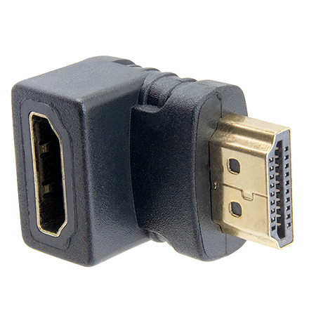 Elementhz Right Angle (Up) HDMI Adapter, Male to Female (opposite ELE1092) ELE1091