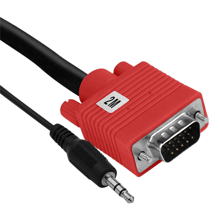 2M VGA Cable with 3.5MM ELE2002M