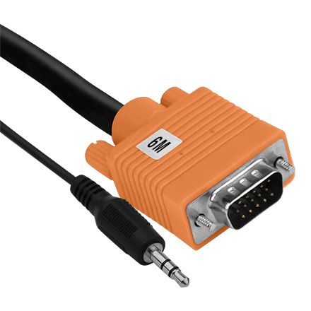6M VGA Cable with 3.5MM ELE2006M