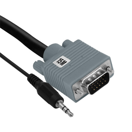 15M VGA Cable with 3.5MM ELE2015M