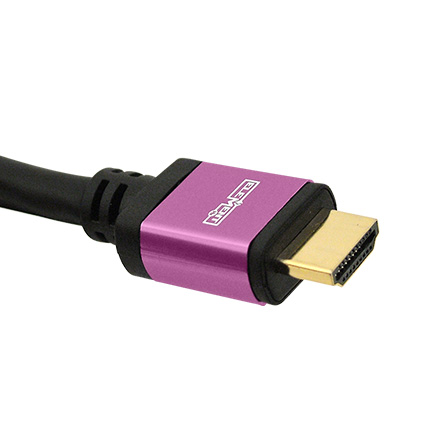 Elementhz 10 meter (32.8ft) HDMI Cable, Round Jacket, Purple End ELE5010M