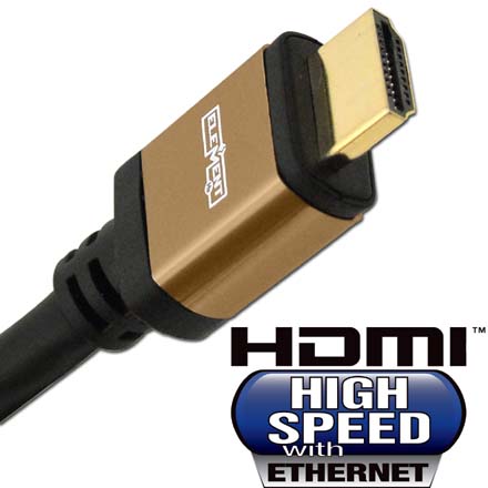 Elementhz 20 meter (65.6ft) HDMI Cable, Round Jacket, Brown End ELE5020M
