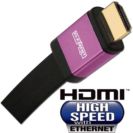 Elementhz 10 meter (32.8ft) HDMI Cable, Flat Jacket, Purple End ELE6010M