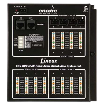Model ENC-KIT-M Encore Digital Audio Distribution System with 4 pairs of Ceiling Speakers FREE ENC2010