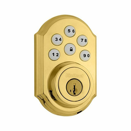 KWIKSET DEADBOLT, TRAD, BRASS KWIK1002