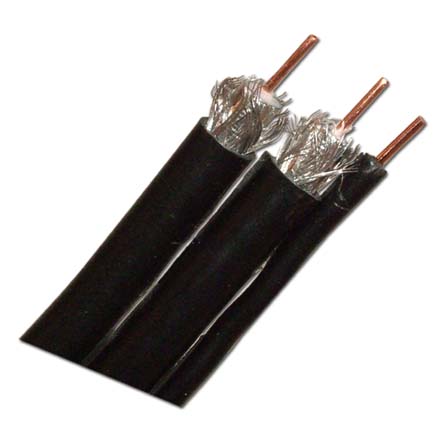 DES RG-6 Dual w/Ground, CCS,  Dish Approved, UL, 500ft, black S6DMCCS3GBLK