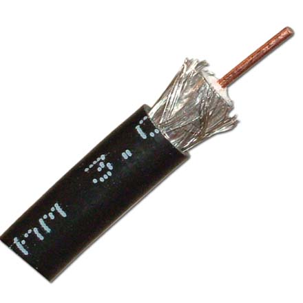 Skyline RG-6 Single Coax, CCS,  1000ft, Black SKL1280B