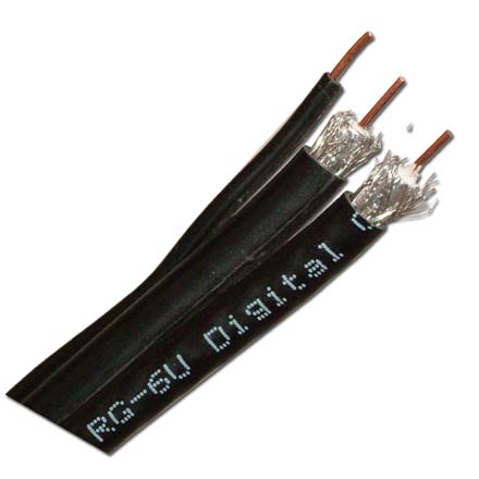 Skyline RG-6 Dual w/Ground, CCS,  500ft, black SKL1282B