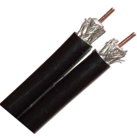 Skyline RG-6 Dual Black UL 500'SC RIB 3 ghz 60% BRD W.B.APP SKL1291B