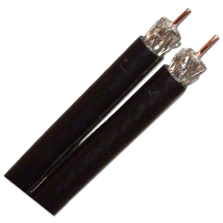 Skyline RG-6 Quad DUAL SC, UL 500ft, black SKL1300B