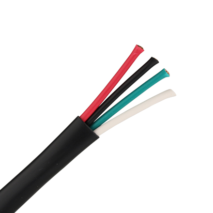 100ft 14 Gauge 4 Wire Speaker Cable, Paper Spool, CL2 UL, Black SKL2302K
