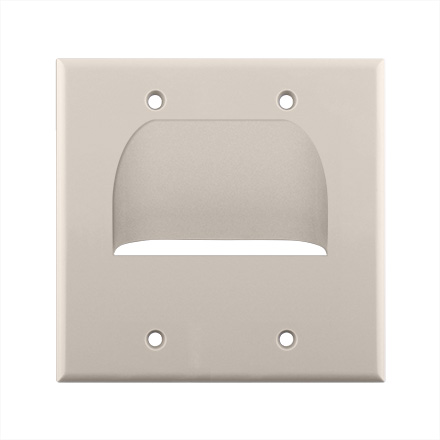 Skywalker Signature Series Inverted Dual Gang Bundled Wall Plate Almond SKY05065AD