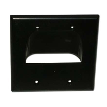 Skywalker Signature Series Inverted Dual Gang Bundled Wall Plate Black SKY05065BD