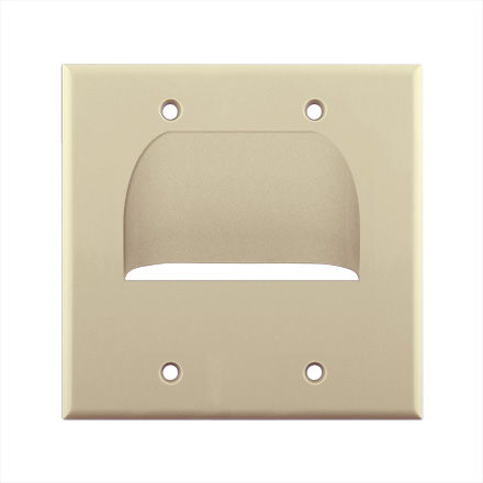 Skywalker Signature Series Inverted Dual Gang Bundled Wall Plate Ivory SKY05065ID