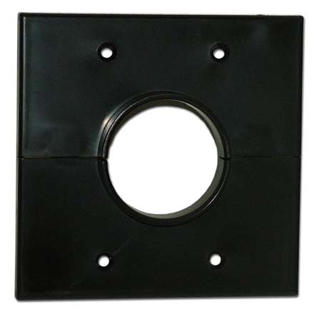 Skywalker Signature Series Split Dual Gang Wall Plate with 1.75 inch hole, black SKY05066BD