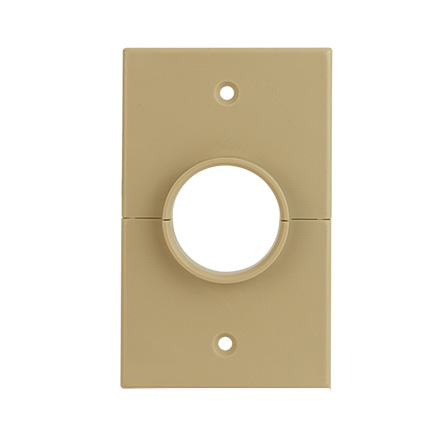 Ivory 1.375 Inch Hole Split Single Gang Plate