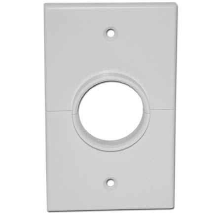 Skywalker Signature Series Split Single Gang Plate with 1.375in hole, white SKY05066WS
