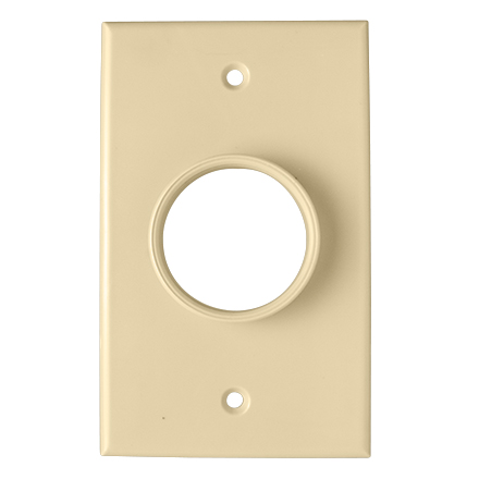 Skywalker Signature Series Single Gang Wall Plate with 1 3/8in opening, ivory SKY05078IS