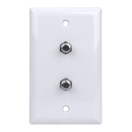 Skywalker Signature Series Wall Plate w/Dual F-81,  White SKY05082W