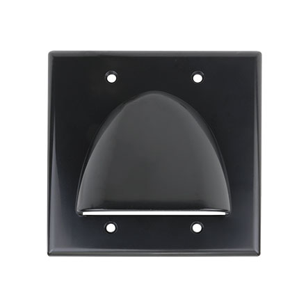 Skywalker Signature Series Double Gang Bundled Cable Wall Plate, Black SKY05087BD