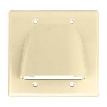 Skywalker Signature Series Double Gang Bundled Cable Wall Plate, Ivory SKY05087ID