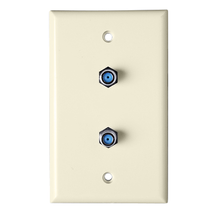 Skywalker Signature Series Wall Plate w/dual 3.0ghz F-81, Almond SKY05092A