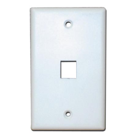 Skywalker Signature Series Keystone Modular Wall Plate for 1 Jack, White SKY05221W